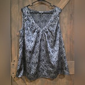 Metro 7 Womens Sleevless Silk Blouse Size 2X